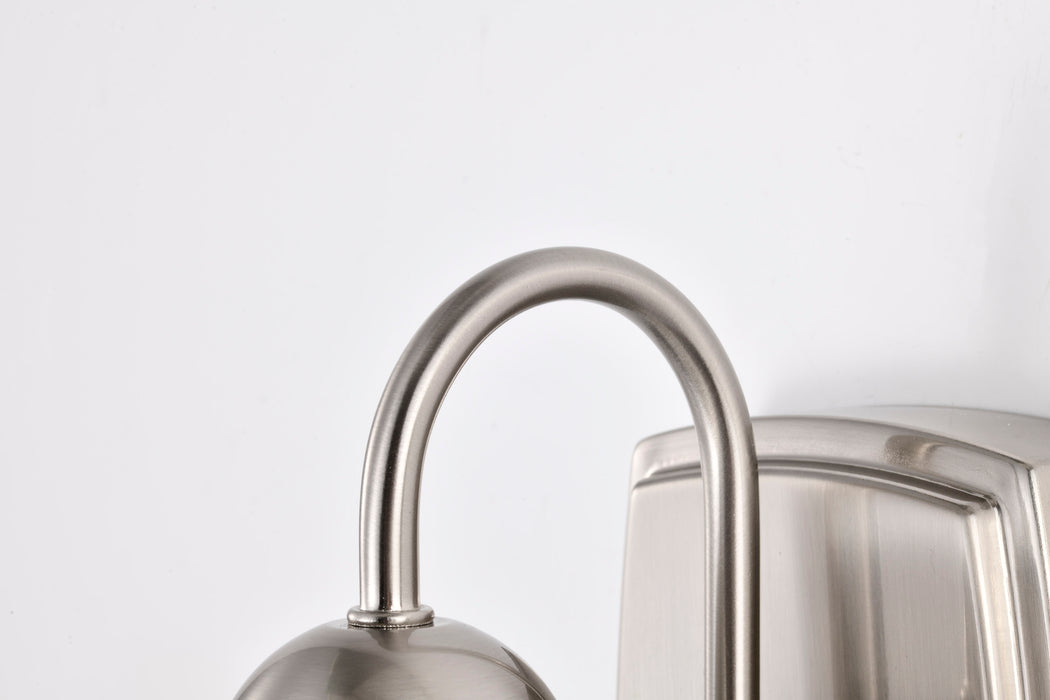 SATCO/NUVO 8W LED 1 Light Vanity Fixture 3000K Brushed Nickel With Alabaster Glass With Switch (62-1569)