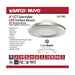 SATCO/NUVO 4 Inch LED Surface Mount Fixture CCT Selectable 3000K/4000K/5000K Brushed Nickel (62-1582)