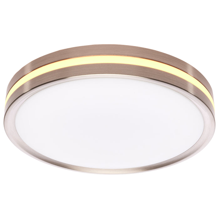 SATCO/NUVO 11 Inch Surface Mount With Night Light CCT Selectable 2700K/3000K/3500K/4000K/5000K Brushed Nickel Finish (62-1690)
