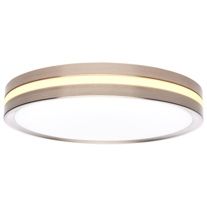 SATCO/NUVO 11 Inch Surface Mount With Night Light CCT Selectable 2700K/3000K/3500K/4000K/5000K Brushed Nickel Finish (62-1690)