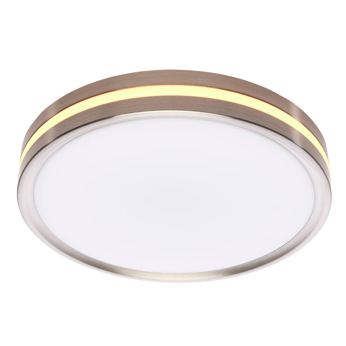 SATCO/NUVO 11 Inch Surface Mount With Night Light CCT Selectable 2700K/3000K/3500K/4000K/5000K Brushed Nickel Finish (62-1690)