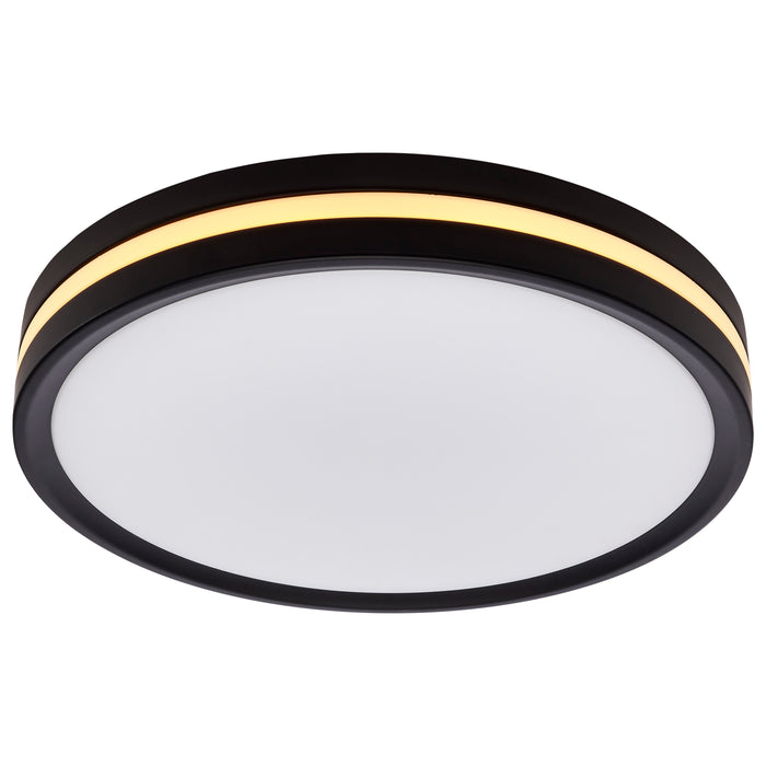 SATCO/NUVO 11 Inch Surface Mount With Night Light CCT Selectable 2700K/3000K/3500K/4000K/5000K Matte Black Finish (62-1691)