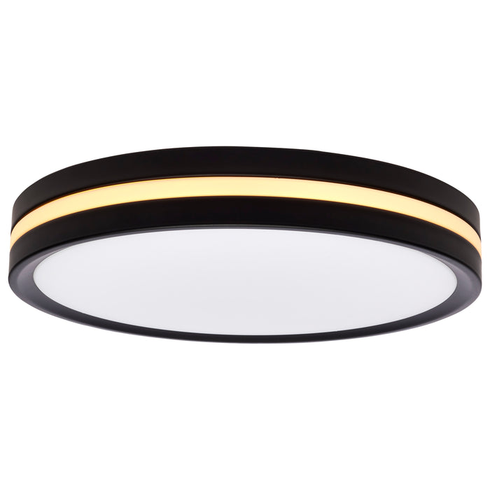 SATCO/NUVO 11 Inch Surface Mount With Night Light CCT Selectable 2700K/3000K/3500K/4000K/5000K Matte Black Finish (62-1691)