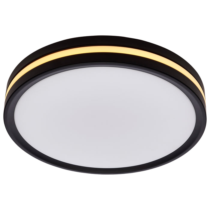 SATCO/NUVO 11 Inch Surface Mount With Night Light CCT Selectable 2700K/3000K/3500K/4000K/5000K Matte Black Finish (62-1691)