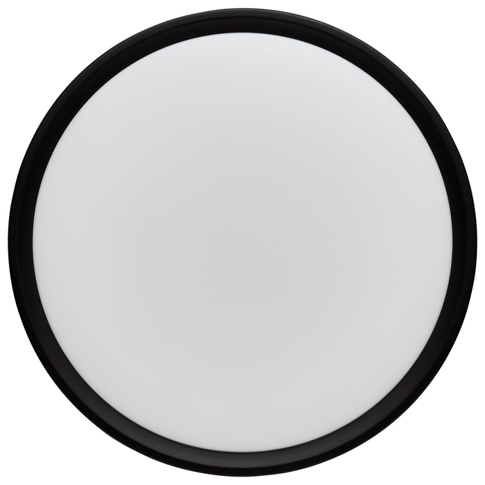 SATCO/NUVO 11 Inch Surface Mount With Night Light CCT Selectable 2700K/3000K/3500K/4000K/5000K Matte Black Finish (62-1691)