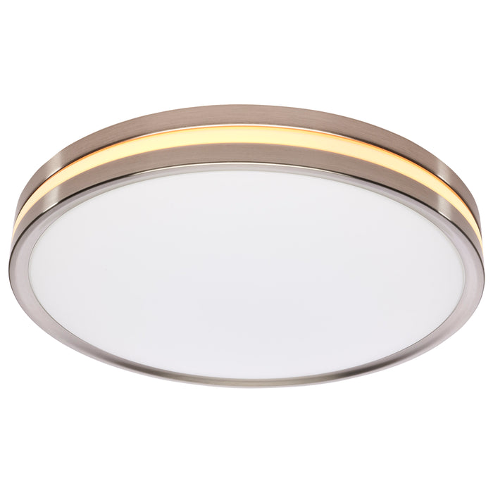 SATCO/NUVO 15 Inch Surface Mount With Night Light CCT Selectable 2700K/3000K/3500K/4000K/5000K Brushed Nickel Finish (62-1692)