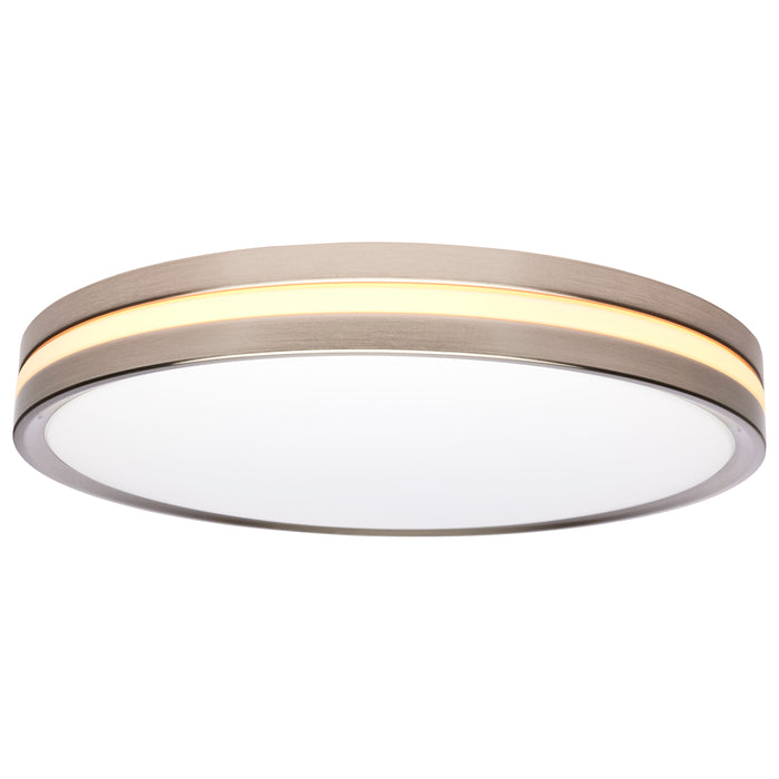 SATCO/NUVO 15 Inch Surface Mount With Night Light CCT Selectable 2700K/3000K/3500K/4000K/5000K Brushed Nickel Finish (62-1692)
