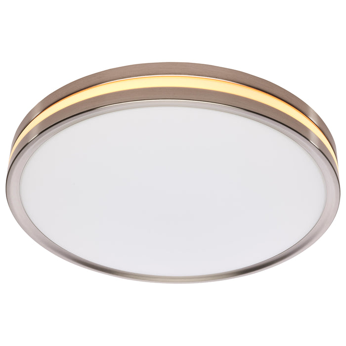 SATCO/NUVO 15 Inch Surface Mount With Night Light CCT Selectable 2700K/3000K/3500K/4000K/5000K Brushed Nickel Finish (62-1692)