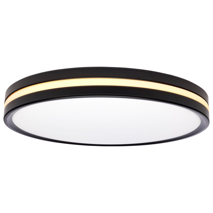 SATCO/NUVO 15 Inch Surface Mount With Night Light CCT Selectable 2700K/3000K/3500K/4000K/5000K Matte Black Finish (62-1693)