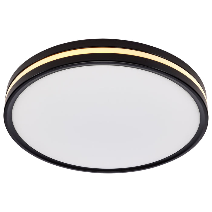 SATCO/NUVO 15 Inch Surface Mount With Night Light CCT Selectable 2700K/3000K/3500K/4000K/5000K Matte Black Finish (62-1693)