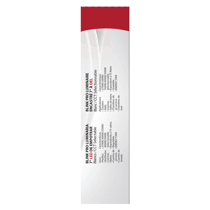 SATCO/NUVO Blink - 11W 7 Inch LED Fixture CCT Selectable 2700K/3000K/3500K/4000K/5000K Round Shape White Finish 120V (62-1710)