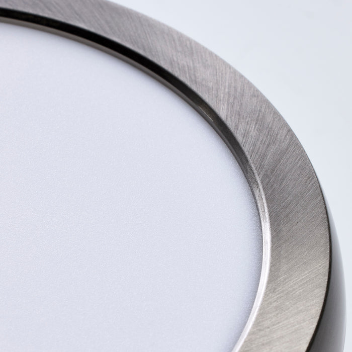 SATCO/NUVO Blink - 11W 7 Inch LED Fixture CCT Selectable 2700K/3000K/3500K/4000K/5000K Round Shape Brushed Nickel Finish 120V (62-1713)