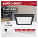 SATCO/NUVO Blink - 11W 7 Inch LED Fixture CCT Selectable 2700K/3000K/3500K/4000K/5000K Square Shape Black Finish 120V (62-1715)