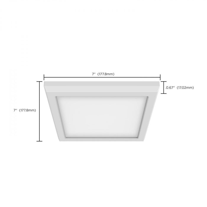 SATCO/NUVO Blink Pro 11W 7 Inch LED Fixture 4000K Square Shape White Finish 120/277V (62-1749)