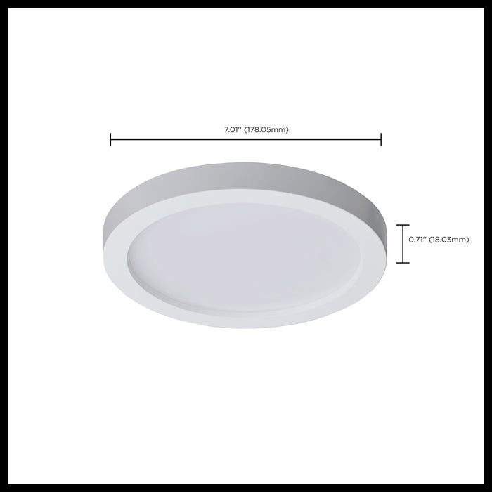 SATCO/NUVO 7 Inch LED Flush Mount Fixture Disk Light Round 16W 3000K White Finish 6-Pack (62-1752)