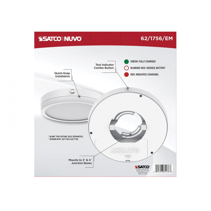 SATCO/NUVO 9 Inch Round 11W BLINK Pro Surface Mounted LED Downlight 3000K 130Lm White (62-1756)