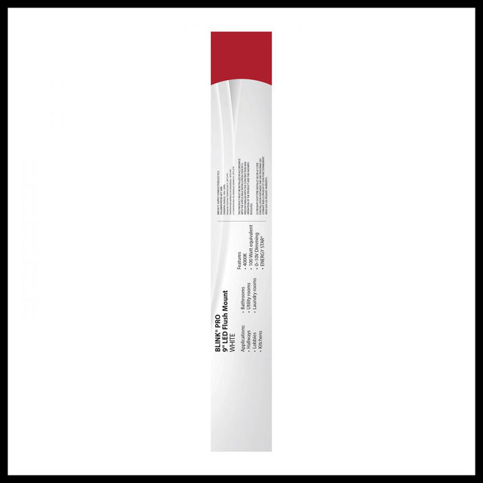 SATCO/NUVO Blink Pro 13W 9 Inch LED Fixture 4000K Square Shape White Finish 120/277V (62-1759)