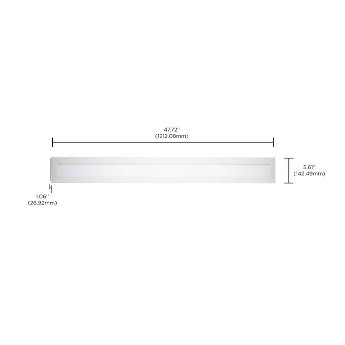 SATCO/NUVO Blink Pro - 42W 5.5 X 48 Inch Surface Mount LED CCT Selectable 2700K/3000K/3500K/4000K/5000K 90 CRI White 120/277V Rectangular (62-1772)