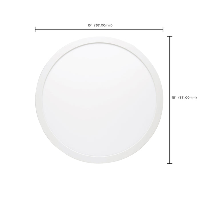 SATCO/NUVO Blink Pro - 29W 15 Inch Surface Mount LED CCT Selectable 2700K/3000K/3500K/4000K/5000K 90 CRI White 120/277V Round Shape (62-1777)