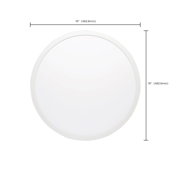 SATCO/NUVO Blink Pro - 34W 19 Inch Surface Mount LED CCT Selectable 2700K/3000K/3500K/4000K/5000K 90 CRI White 120/277V Round Shape (62-1778)