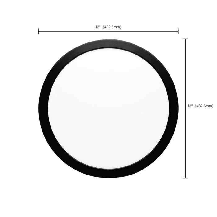 SATCO/NUVO Blink Pro - 19.5W 12 Inch Surface Mount LED CCT Selectable 2700K/3000K/3500K/4000K/5000K 90 CRI Black 120/277V Round Shape (62-1786)