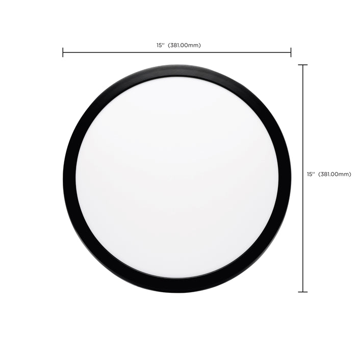 SATCO/NUVO Blink Pro - 29.5W 15 Inch Surface Mount LED CCT Selectable 2700K/3000K/3500K/4000K/5000K 90 CRI Black 120/277V Round Shape (62-1787)