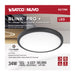 SATCO/NUVO Blink Pro - 34W 19 Inch Surface Mount LED CCT Selectable 2700K/3000K/3500K/4000K/5000K 90 CRI Black 120/277V Round Shape (62-1788)