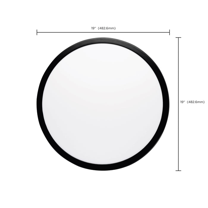 SATCO/NUVO Blink Pro - 34W 19 Inch Surface Mount LED CCT Selectable 2700K/3000K/3500K/4000K/5000K 90 CRI Black 120/277V Round Shape (62-1788)
