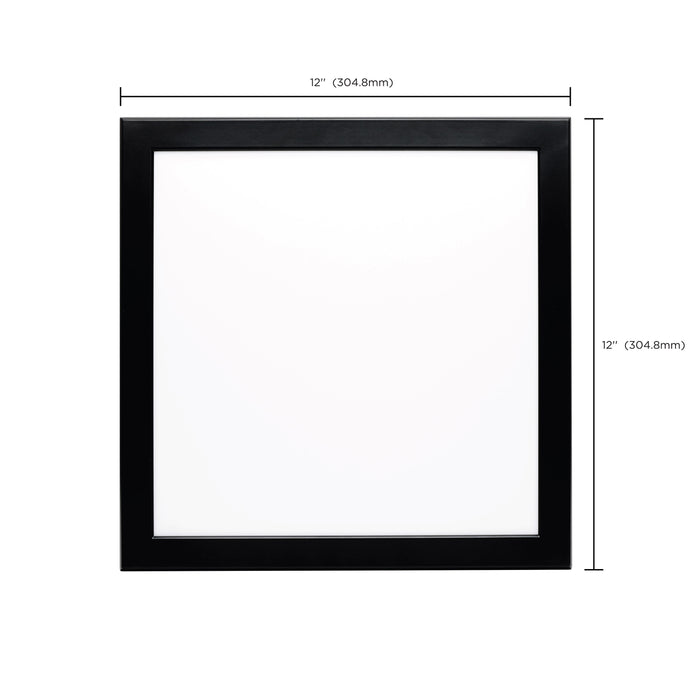 SATCO/NUVO Blink Pro - 19.5W 12 Inch Surface Mount LED CCT Selectable 2700K/3000K/3500K/4000K/5000K 90 CRI Black 120/277V Square Shape (62-1789)