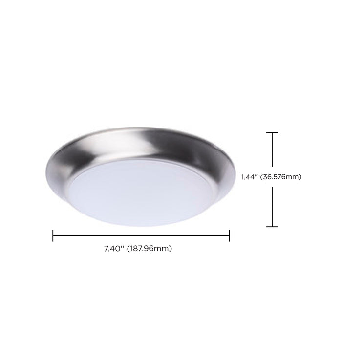 SATCO/NUVO 7 Inch LED Disk Light CCT Selectable 2700K/3000K/3500K/4000K/5000K Brushed Nickel Finish (62-1802R1)