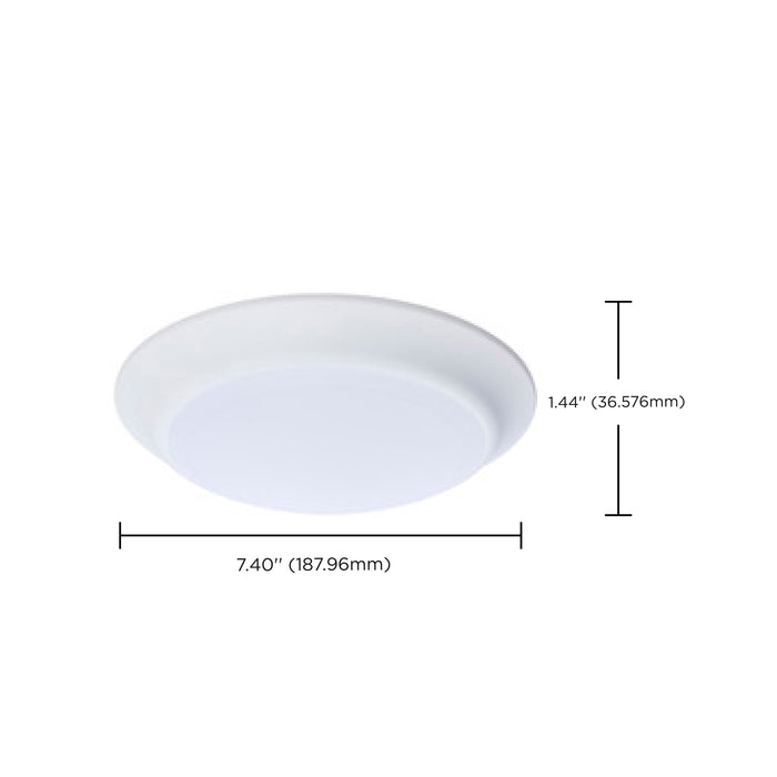 SATCO/NUVO 6.5W 7 Inch LED Disk Light CCT Selectable 2700K/3000K/3500K/4000K/5000K White Finish (62-1805R1)