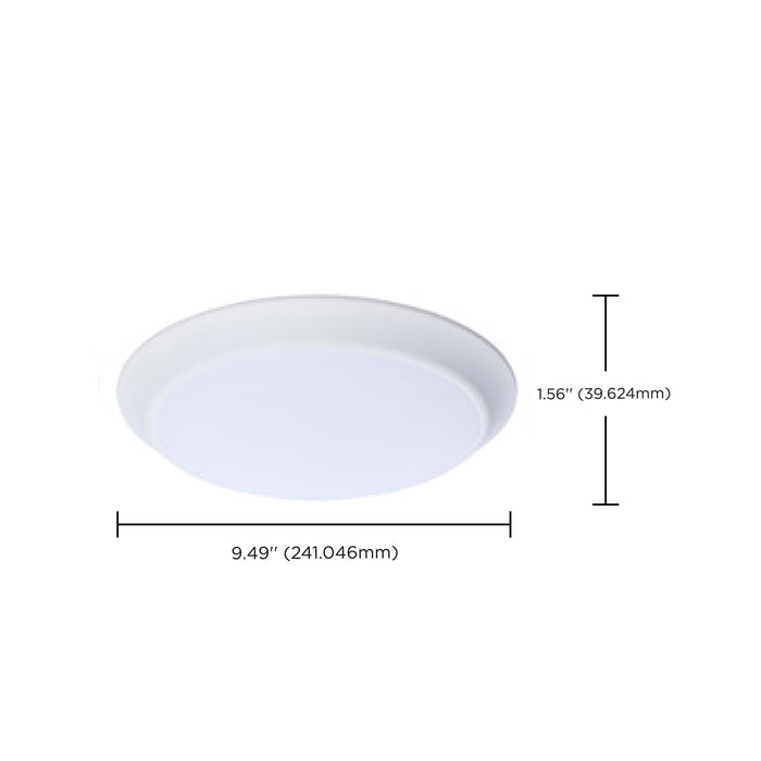 SATCO/NUVO 10 Inch LED Disk Light CCT Selectable 2700K/3000K/3500K/4000K/5000K White Finish (62-1811R1)