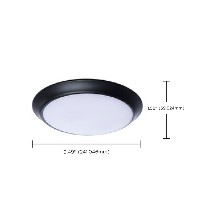 SATCO/NUVO 10 Inch LED Disk Light CCT Selectable 2700K/3000K/3500K/4000K/5000K Black Finish (62-1814R1)