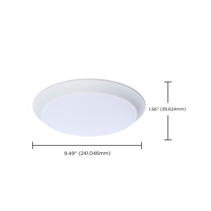 SATCO/NUVO 9.8W 10 Inch LED Disk Light CCT Selectable 2700K/3000K/3500K/4000K/5000K White Finish (62-1815R1)