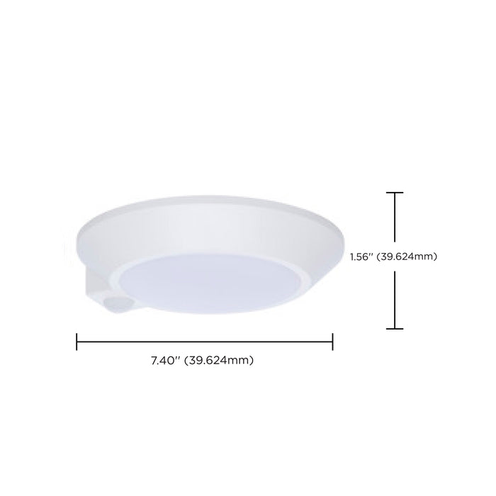 SATCO/NUVO 7 Inch LED Disk Light CCT Selectable 2700K/3000K/3500K/4000K/5000K Occupancy Sensor White Finish (62-1820R1)