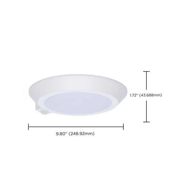 SATCO/NUVO 10 Inch LED Disk Light CCT Selectable 2700K/3000K/3500K/4000K/5000K Occupancy Sensor White Finish (62-1821R1)
