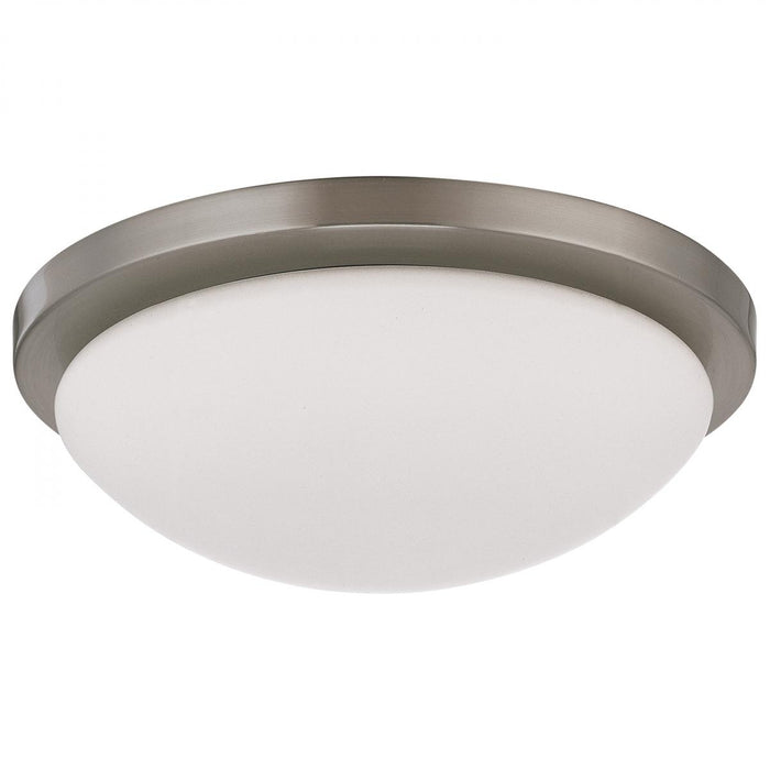 SATCO/NUVO Button 11 Inch LED Flush Mount Fixture Brushed Nickel Finish CCT Selectable 3000K/4000K/5000K 120V (62-1842)