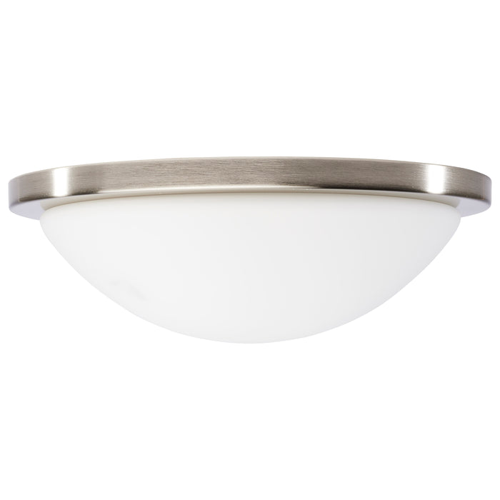SATCO/NUVO Button 13 Inch LED Flush Mount Fixture Brushed Nickel Finish CCT Selectable 3000K/4000K/5000K 120V (62-1843)