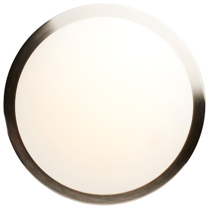 SATCO/NUVO Button 13 Inch LED Flush Mount Fixture Brushed Nickel Finish CCT Selectable 3000K/4000K/5000K 120V (62-1843)