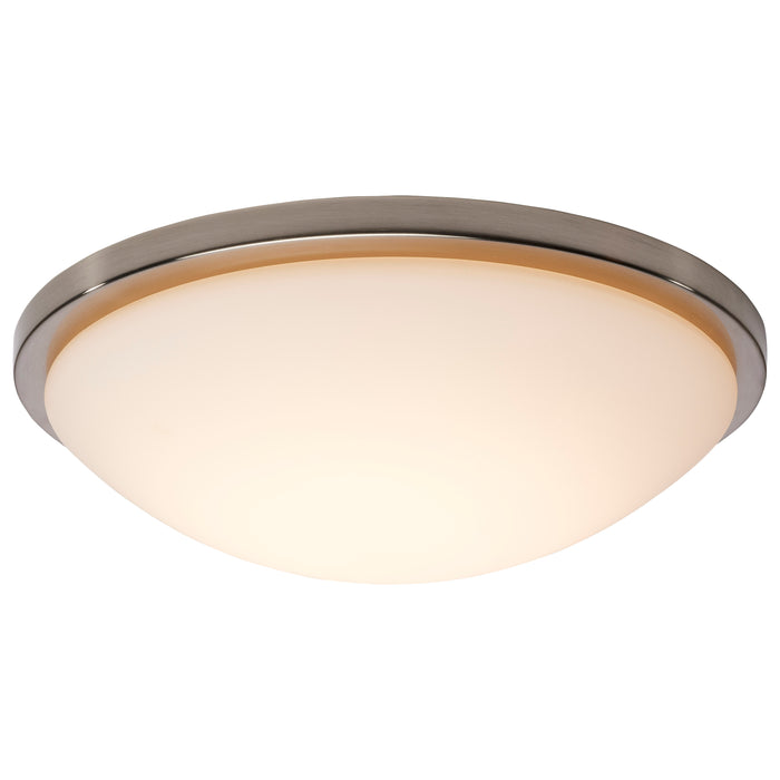 SATCO/NUVO Button 17 Inch LED Flush Mount Fixture Brushed Nickel Finish CCT Selectable 3000K/4000K/5000K 120V (62-1844)