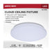 SATCO/NUVO 11 Inch LED Cloud Fixture 12.5W CCT Selectable 2700K/3000K/3500K/4000K/5000K Round Shape White Finish 120V (62-1850)