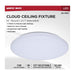 SATCO/NUVO 14 Inch LED Cloud Fixture 15W CCT Selectable 2700K/3000K/3500K/4000K/5000K Round Shape White Finish 120V (62-1852)