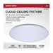 SATCO/NUVO 19 Inch LED Cloud Fixture 25W CCT Selectable 2700K/3000K/3500K/4000K/5000K Round Shape White Finish 120V (62-1858)