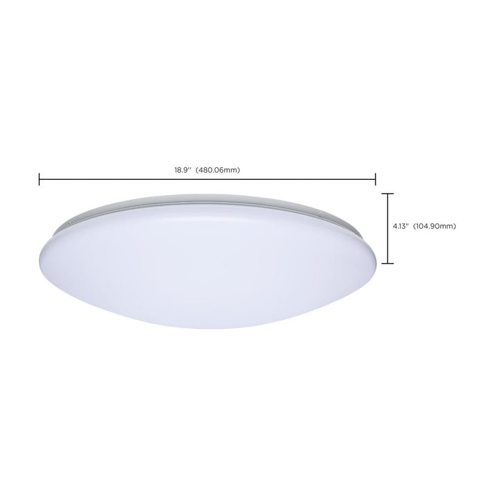 SATCO/NUVO 19 Inch LED Cloud Fixture 25W CCT Selectable 2700K/3000K/3500K/4000K/5000K Round Shape White Finish 120V (62-1858)