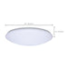 SATCO/NUVO 19 Inch LED Cloud Fixture 25W CCT Selectable 2700K/3000K/3500K/4000K/5000K Round Shape White Finish 120V (62-1858)