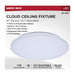 SATCO/NUVO 14 Inch LED Cloud Fixture 17W CCT Selectable 2700K/3000K/3500K/4000K/5000K White Finish Round Shape 120-277V (62-1861)