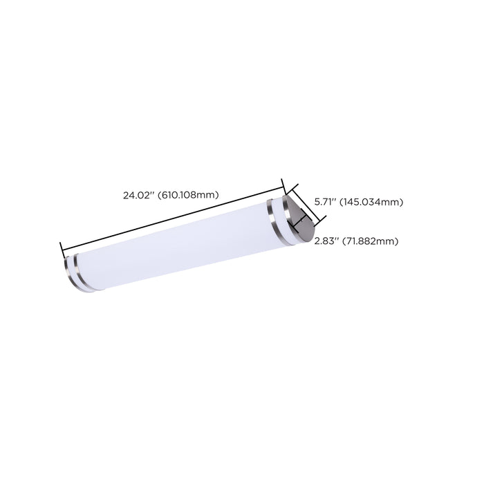 SATCO/NUVO Glamour LED 25 Inch Vanity CCT Selectable 2700K/3000K/3500K/4000K/5000K Brushed Nickel Finish (62-1871)