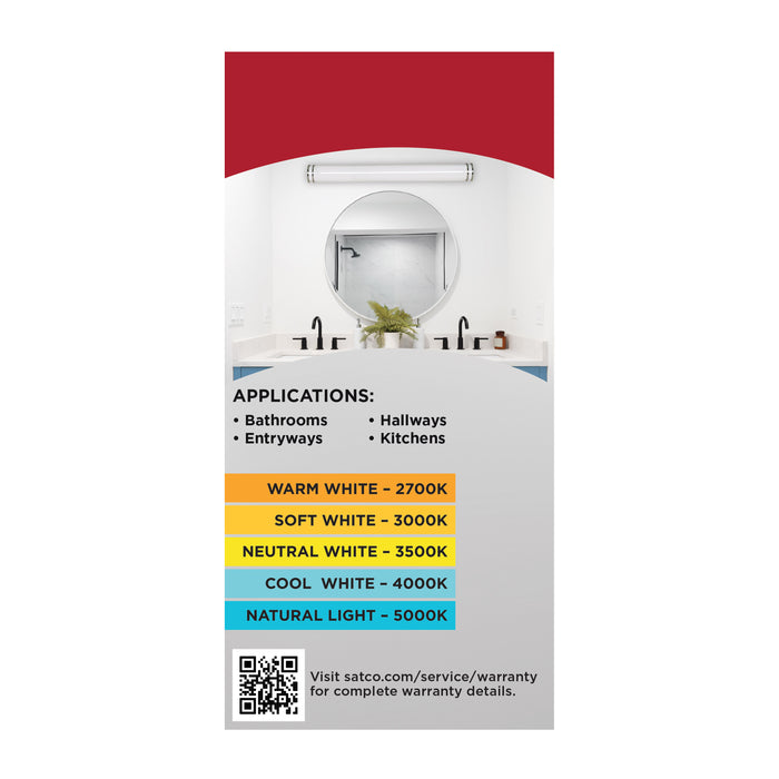 SATCO/NUVO Glamour LED 49 Inch Vanity CCT Selectable 2700K/3000K/3500K/4000K/5000K Brushed Nickel Finish (62-1872)