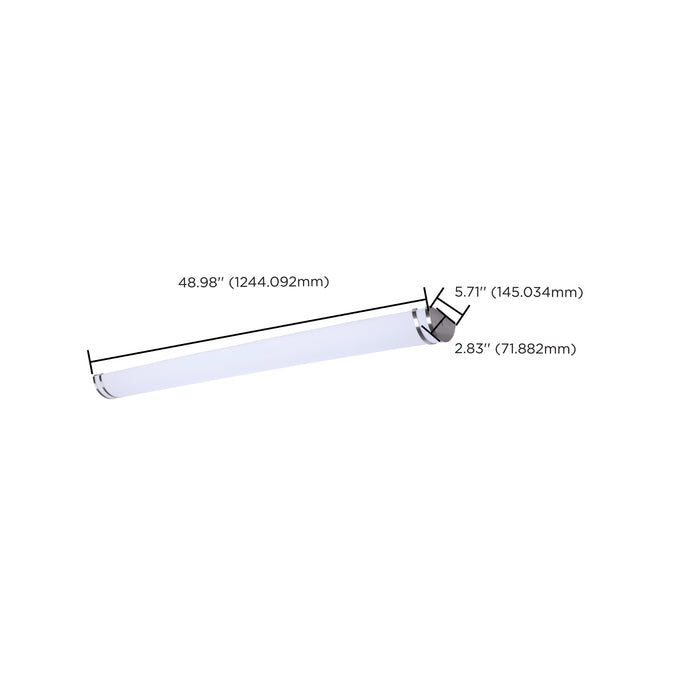 SATCO/NUVO Glamour LED 49 Inch Vanity CCT Selectable 2700K/3000K/3500K/4000K/5000K Brushed Nickel Finish (62-1872)
