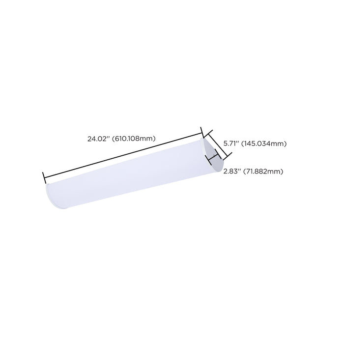 SATCO/NUVO Crispo LED 25 Inch Vanity CCT Selectable 2700K/3000K/3500K/4000K/5000K White Finish (62-1873)